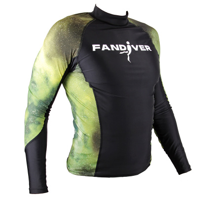 Футболка лайкра FanDiver длинный рукав (Мужской; L; galaxy green)